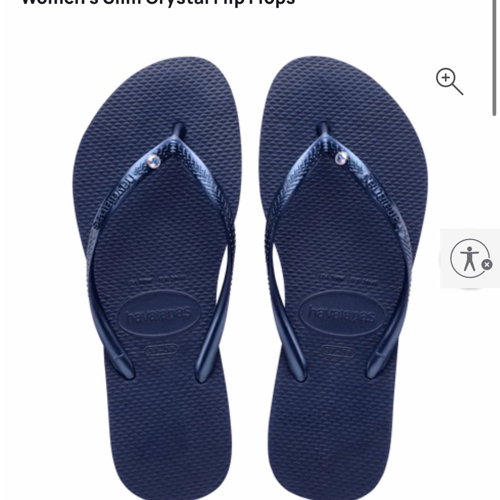 Havaianas Black Sandals with Textured Footbed